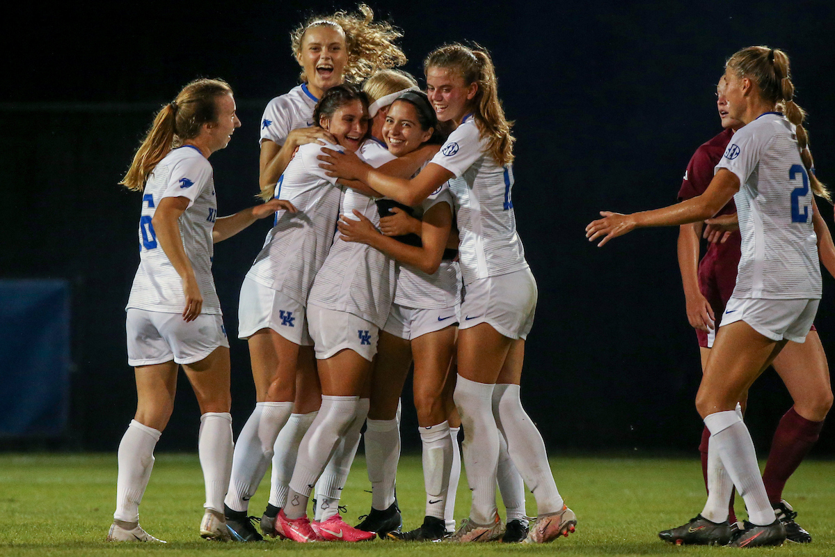 Miranda Jimenez, Gretchen Mills, and Emilie Rhode.

Kentucky beats Bellarmine 4 - 0.

Photo by Sarah Caputi | UK Athletics