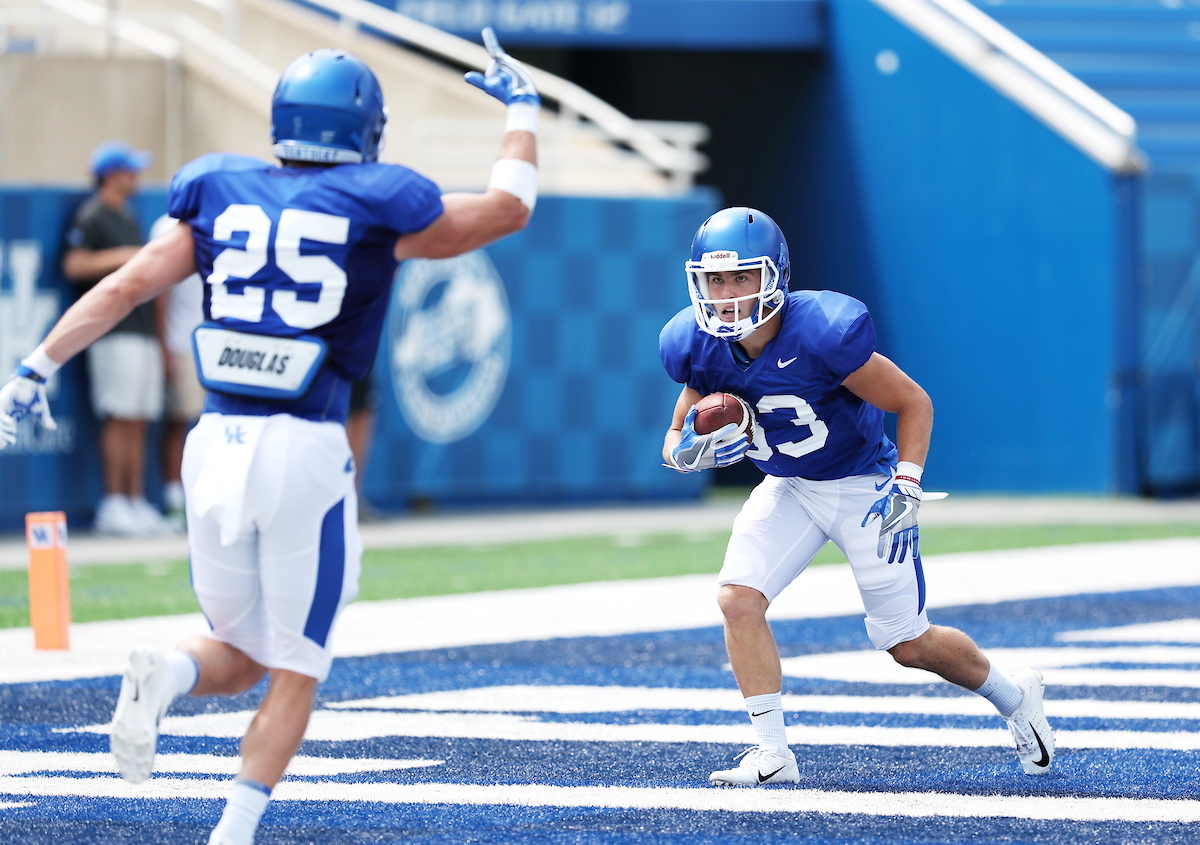 Football training camp Saturday, August 11,  2018. 

Photo by Britney Howard | UK Athletics