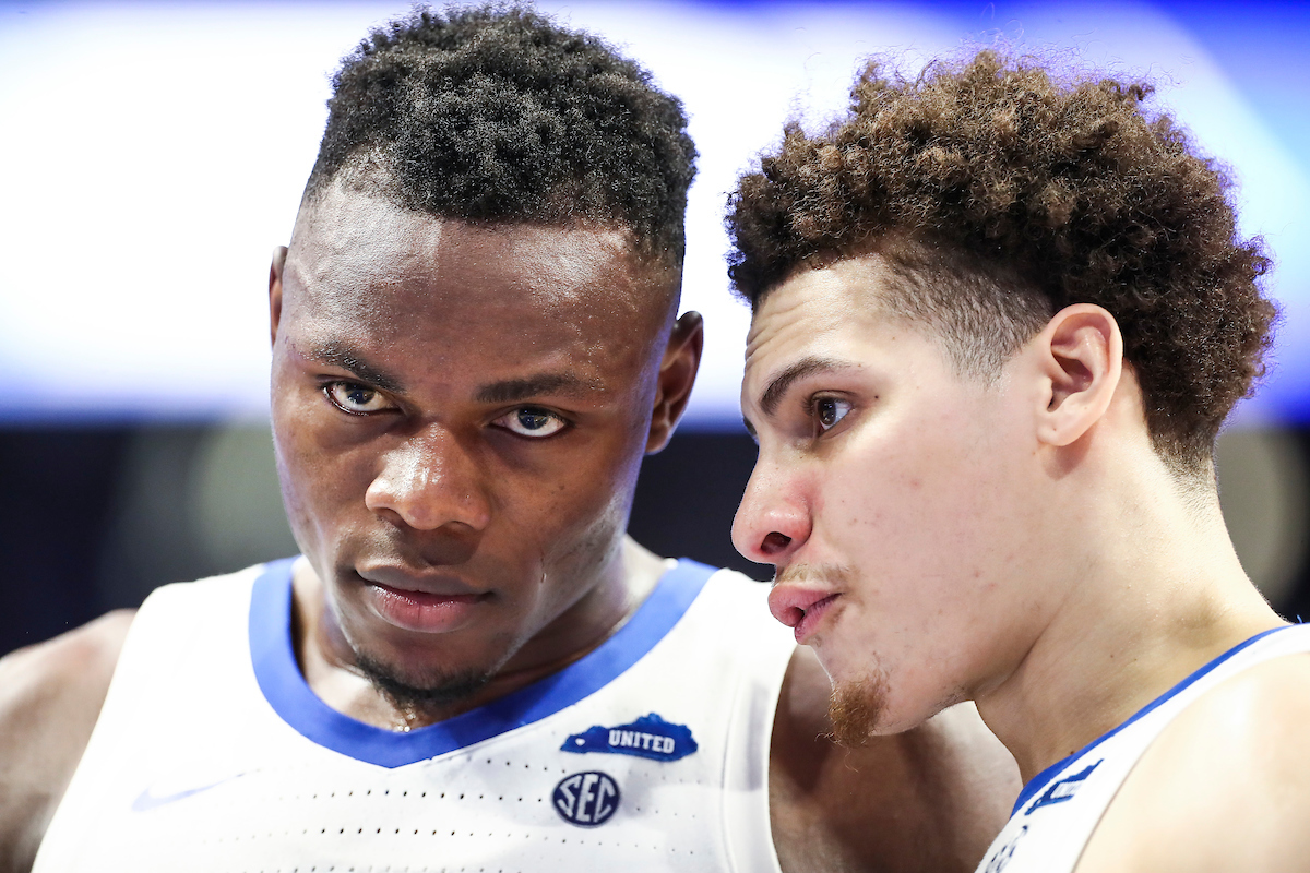 Oscar Tshiebwe. Kellan Grady.

Kentucky beat Alabama 90-81.

Photos by Chet White | UK Athletics