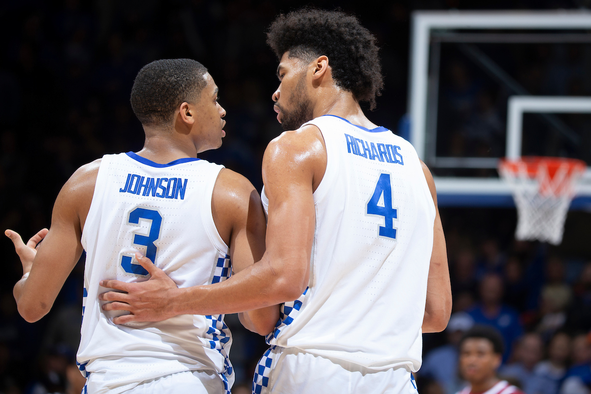Keldon Johnson. Nick Richards.

Kentucky beat Arkansas 70-66.

Photo by Chet White | UK Athletics