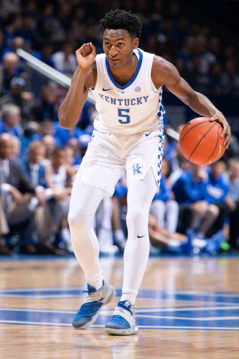 Immanuel Quickley.

Kentucky men's basketball beat UNCG 78-61 on Saturday in Rupp Arena.

Photo by Chet White | UK Athletics