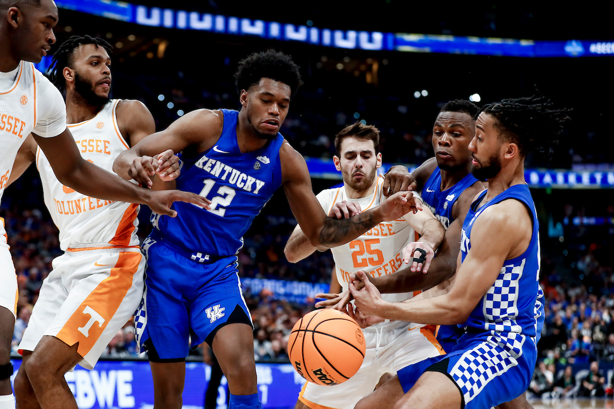 Keion Brooks Jr. Oscar Tshiebwe. Davion Mintz.

Kentucky loses to Tennessee 69-62.

Photos by Chet White | UK Athletics