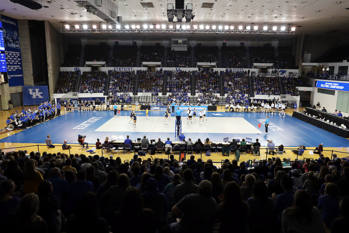Memorial Coliseum

UK volleyball beats Murray State in the first round of the NCAA Tournament.  

Photo by Britney Howard  | UK Athletics