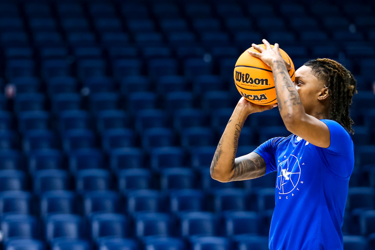 Jazmine Massengill.

Kentucky shootaround day one for the SEC Tournament.

Photo by Eddie Justice | UK Athletics