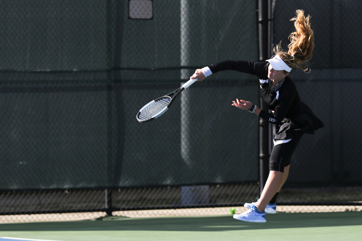 Justina Mikulskyte. 

Kentucky defeated Florida 4-3 on Friday, March 22nd.

Photo by Eddie Justice | UK Athletics