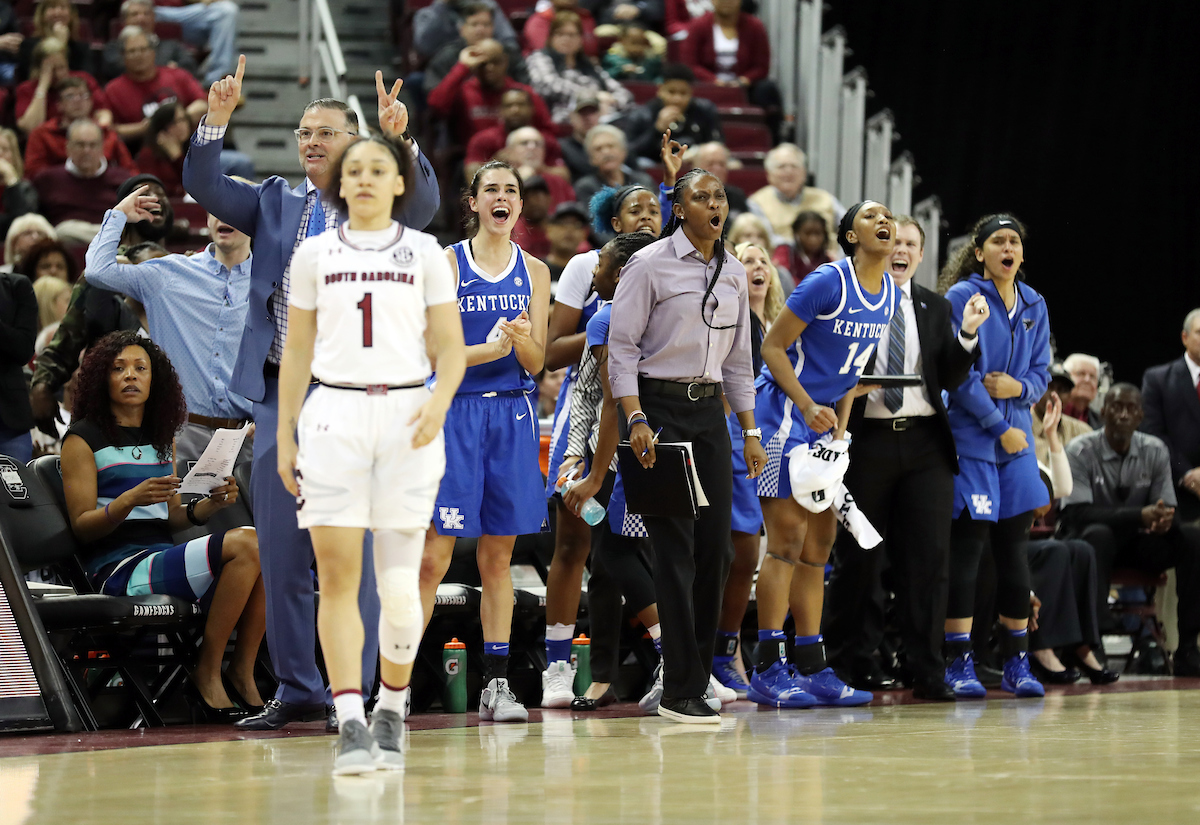 Team
The UK Women's Basketball team beat South Carolina.
Photo by Britney Howard | UK Athletics