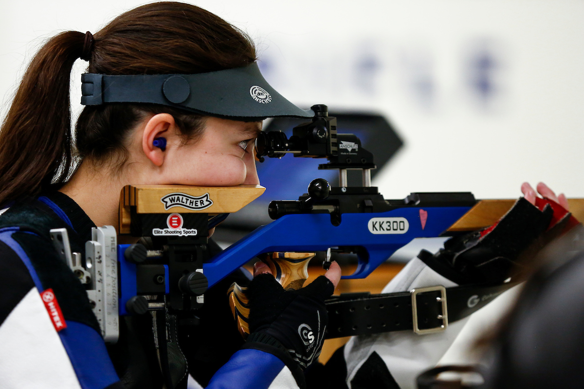 Jaden Thompson. 

UK Rifle vs. Akron. 

Photo by Eddie Justice | UK Athletics