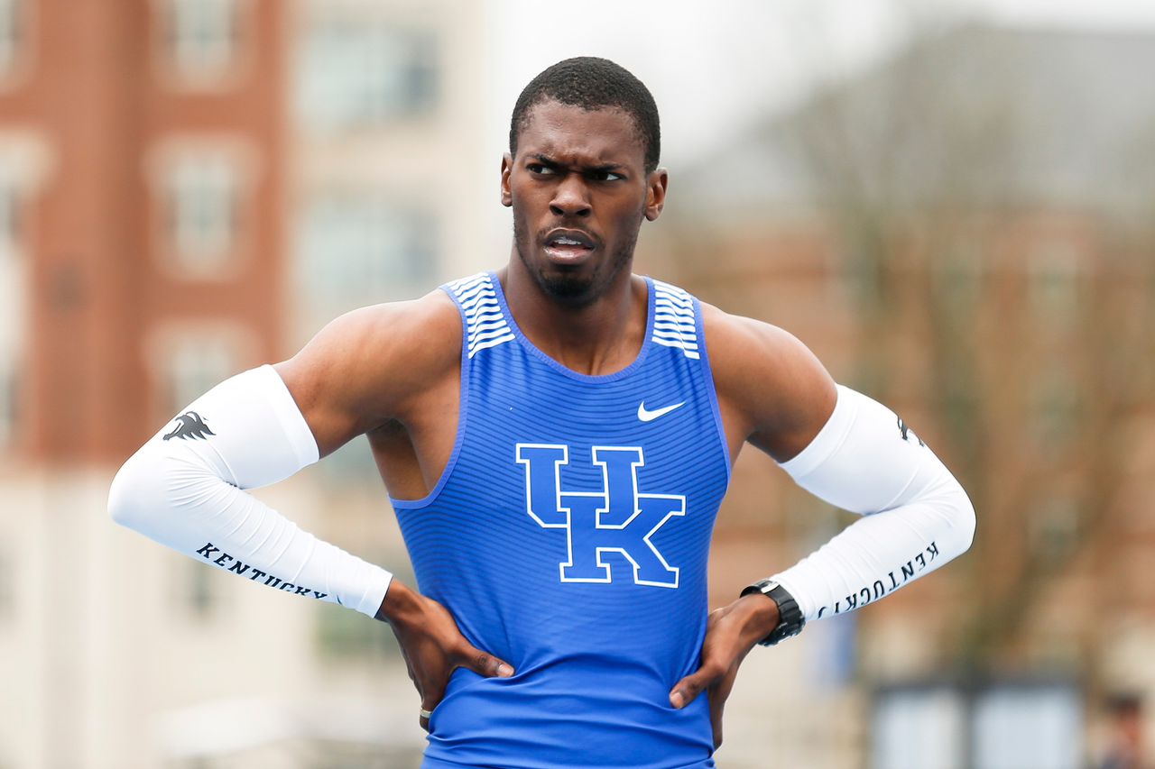 DWIGHT ST. HILLAIRE.

UK Track and Field Senior Day

Photo by Isaac Janssen | UK Athletics