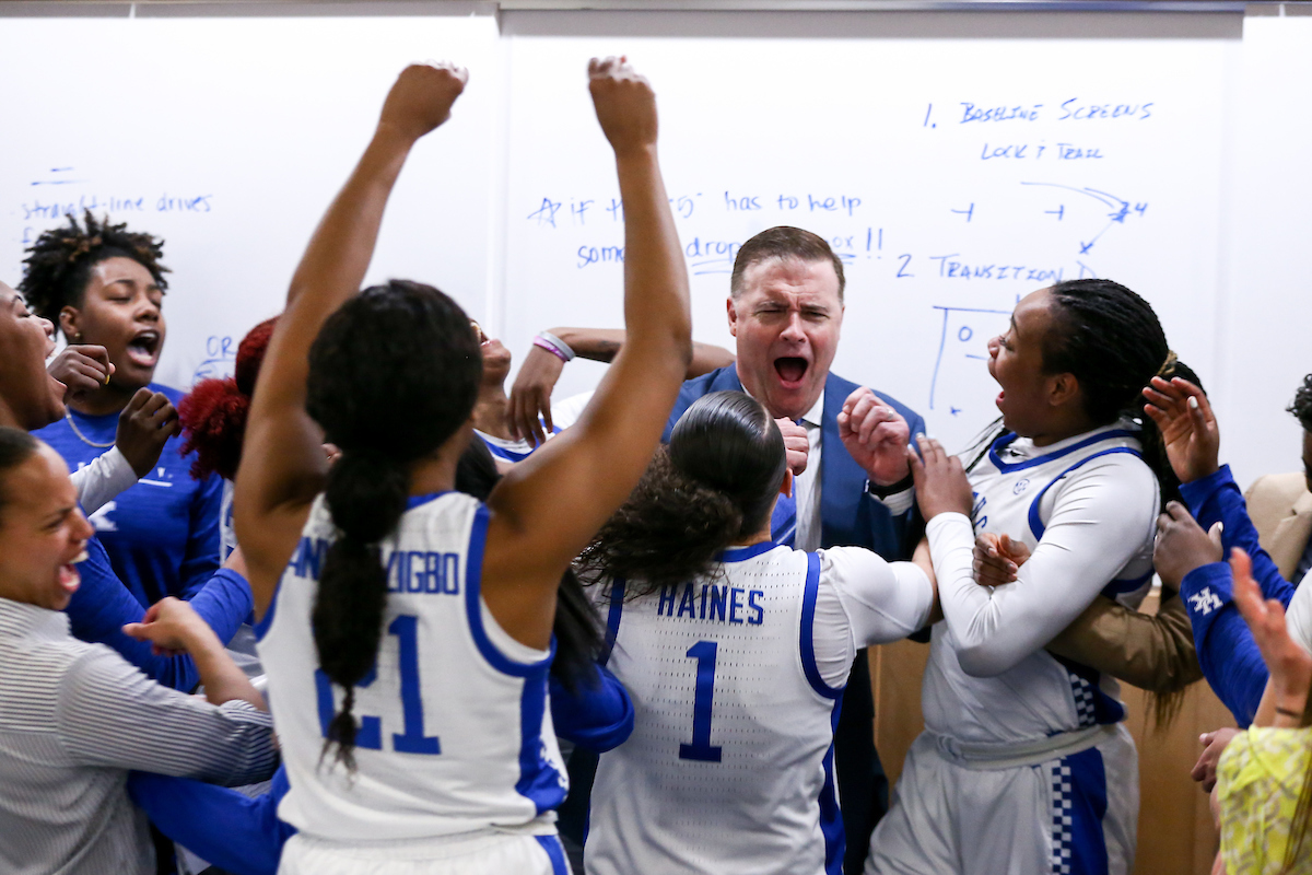 Matthew Mitchell. 

Kentucky beat Mississippi State 73-62.

Photo by Eddie Justice | UK Athletics