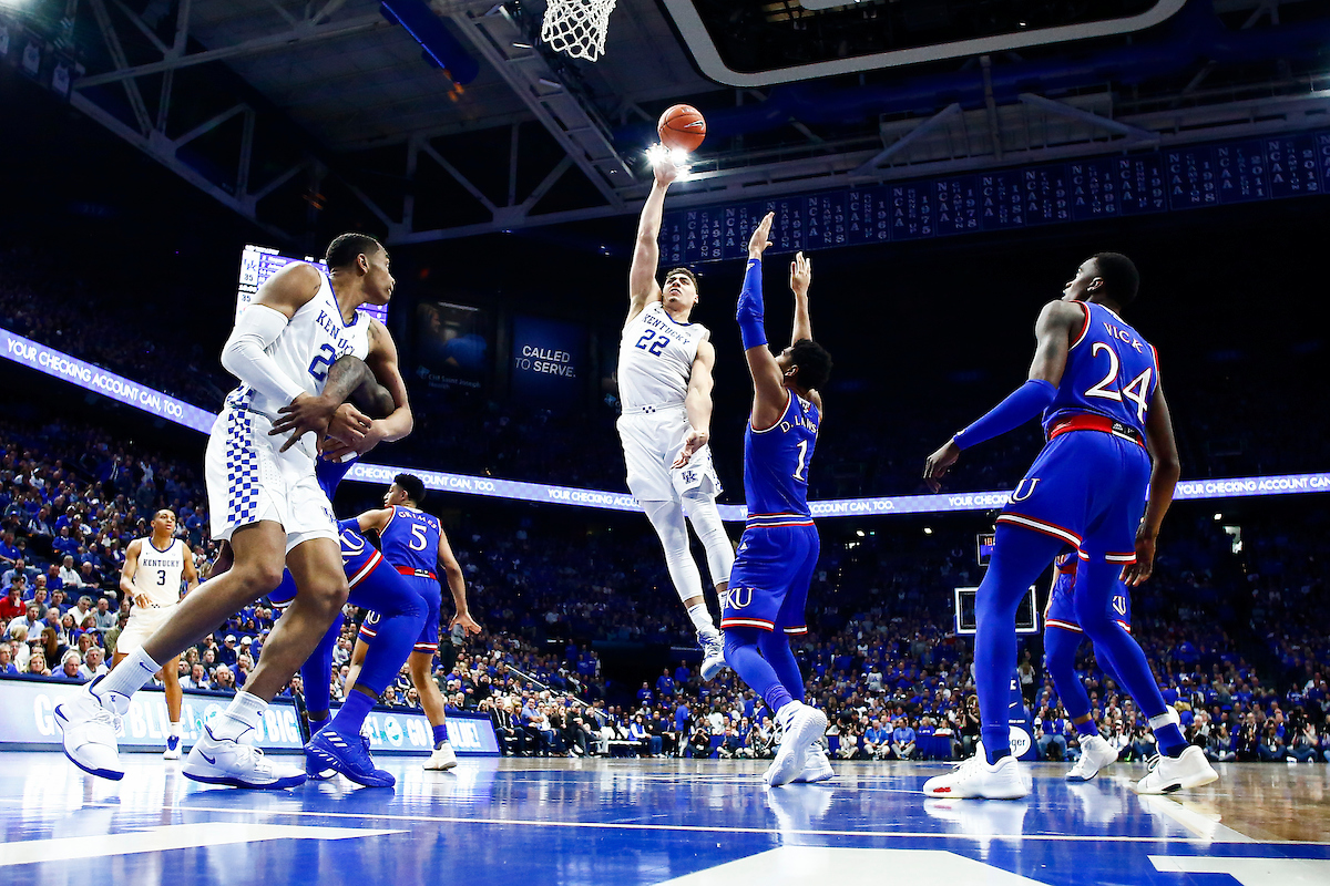 Reid Travis.

The UK men's basketball team beat Kansas 71-63 at Rupp Arena on Saturday, January 26, 2019.

Photo by Chet White| UK Athletics