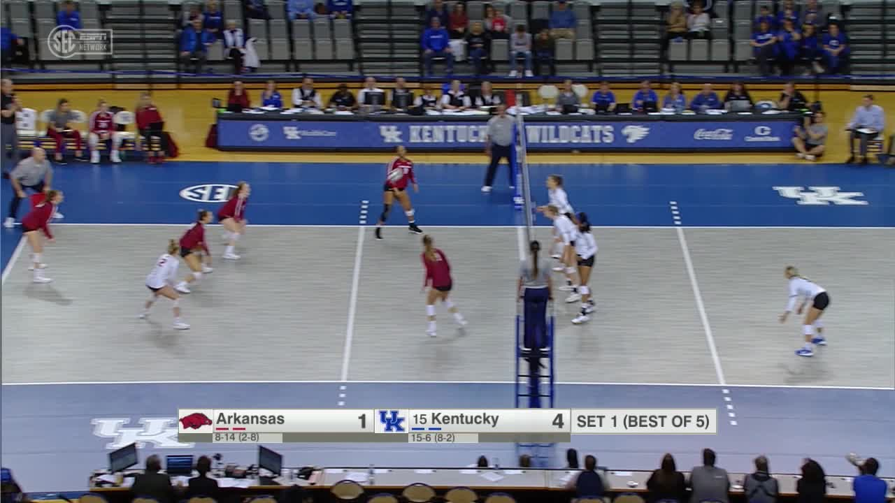 VB: Kentucky 3, Arkansas 0