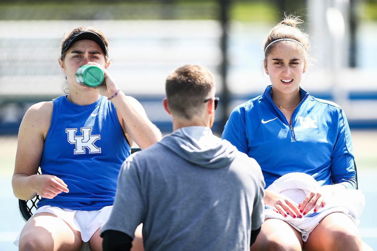 Carlota Molina. Flor Urrutia. Brad Merchant.

Kentucky loses to South Carolina 4-2.

Photos by Chet White | UK Athletics