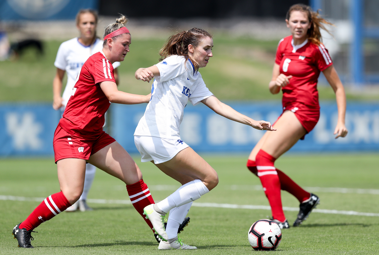 EVA MITCHELL.

The University of Kentucky women's soccer team falls to Wisconsin 3-1 Sunday, August 26, at the Bell Soccer Complex in Lexington, Ky.

Photo by Elliott Hess | UK Athletics