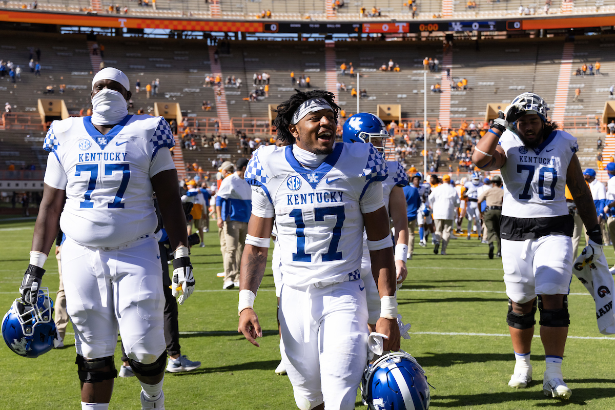 JEREMY FLAX. JUTAHN MCCLAIN. DARIAN KINNARD.

Kentucky beats Tennessee, 34-7.

Photo by Elliott Hess | UK Athletics