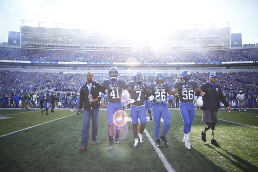 Captains. Josh Allen. Mike Edwards. Benny Snell. Kash Daniel.

Georgia beats UK 34-17.

Photo by Chet White | UK Athletics