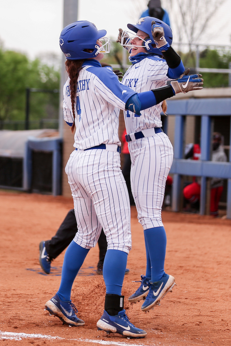 Renee Abernathy and Jaci Babbs.

Kentucky beats Georgia 11 - 3.

Photo by Sarah Caputi | UK Athletics