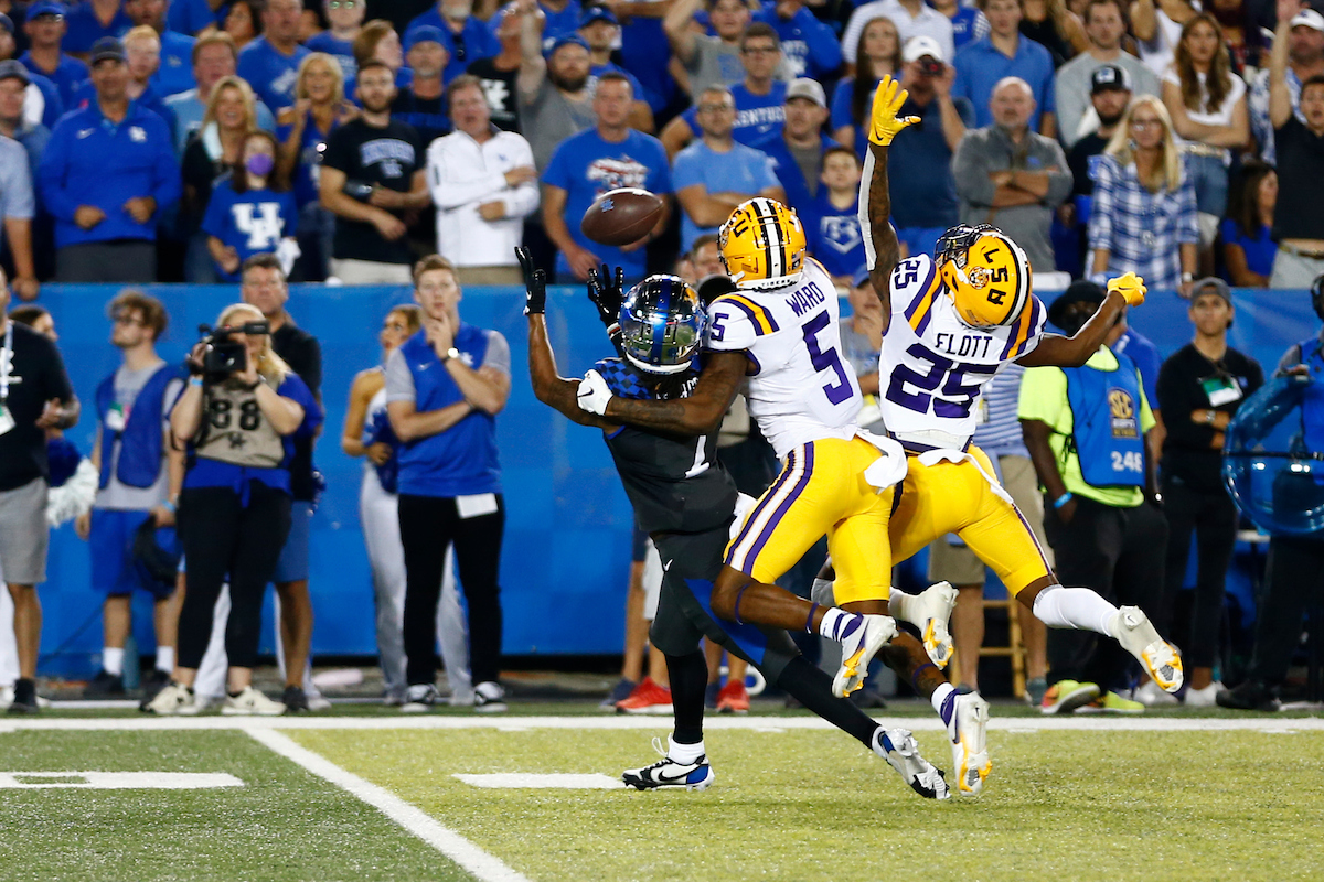 Wan'Dale Robinson. 

UK beat LSU 42-21.

Photo By Barry Westerman | UK Athletics