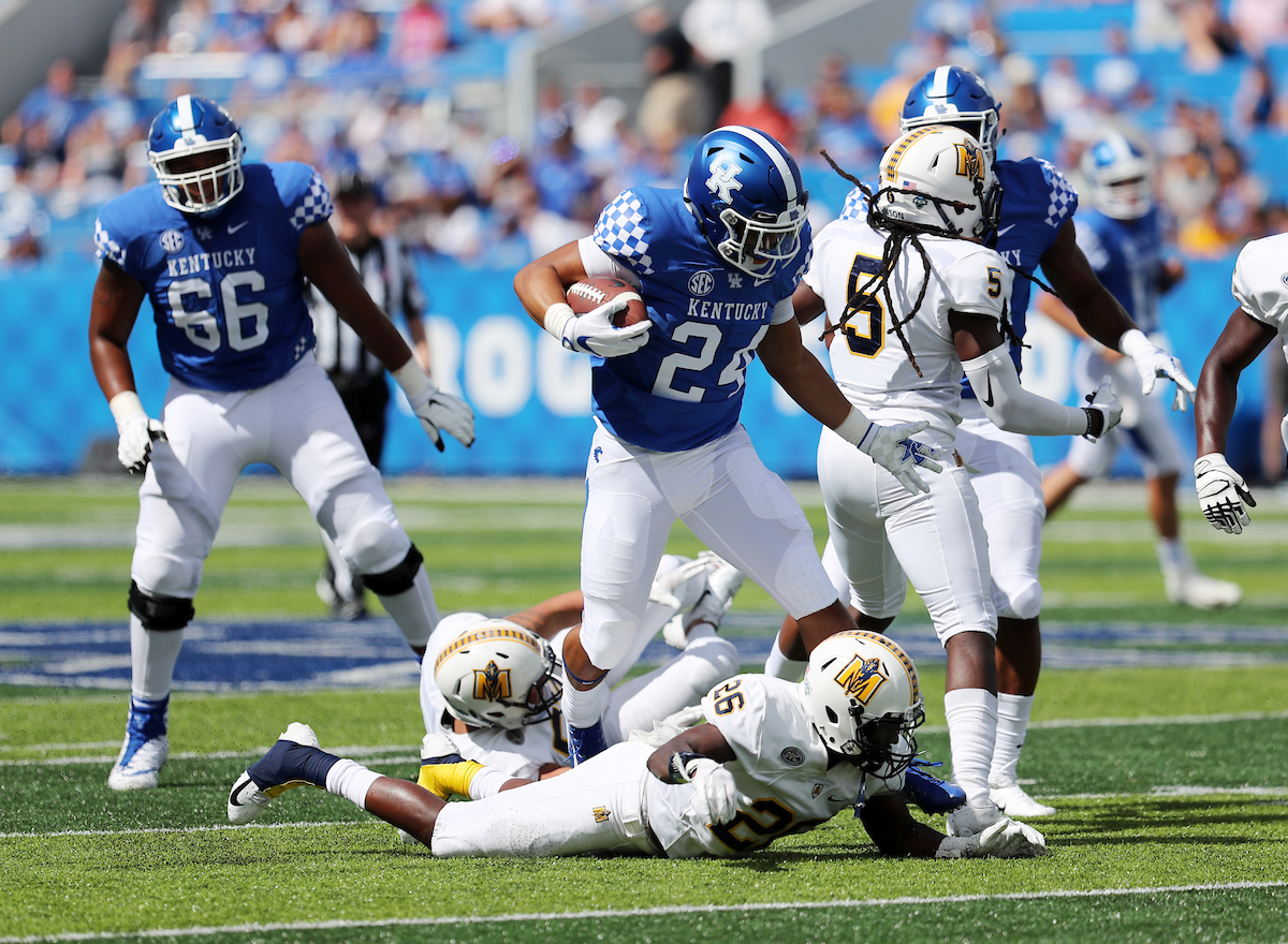 CHRISTOPHER RODRIGUEZ, JR.
UK football beats Murray State 48-10.

Photo by Britney Howard | UK Athletics