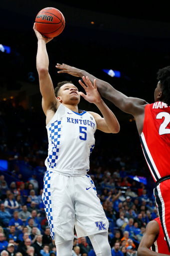 Kevin Knox.

The University of Kentucky men's basketball team beat Georgia 62-49 in the quarterfinals of the 2018 SEC Men's Basketball Tournament at Scottrade Center in St. Louis, Mo., on Friday, March 9, 2018.

Photo by Chet White | UK Athletics