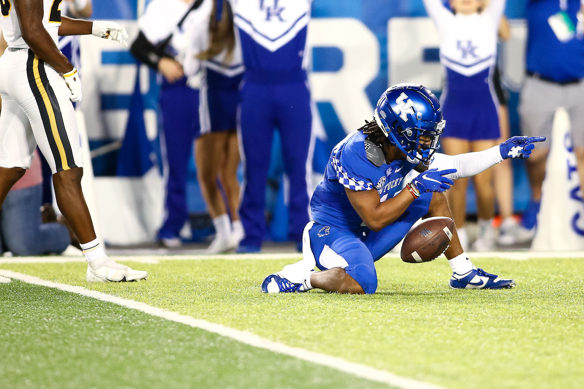 Wan'Dale Robinson.

Kentucky beat Mizzou 35-28.

Photo by Eddie Justice | UK Athletics