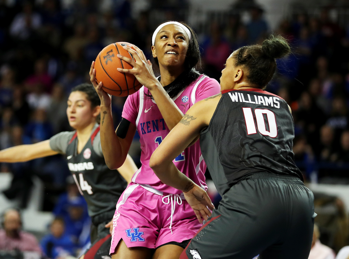 Tatyana Wyatt

The UK Women's Basketball team beat Arkansas.
Photo by Britney Howard | UK Athletics