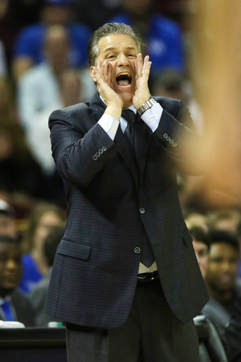 John Calipari.

The University of Kentucky men?s basketball falls to South Carolina 76-68 on Wednesday, 
January 16th, 2018, at Colonial Life Arena in Columbia, SC.

Photo by Quinn Foster I UK Athletics