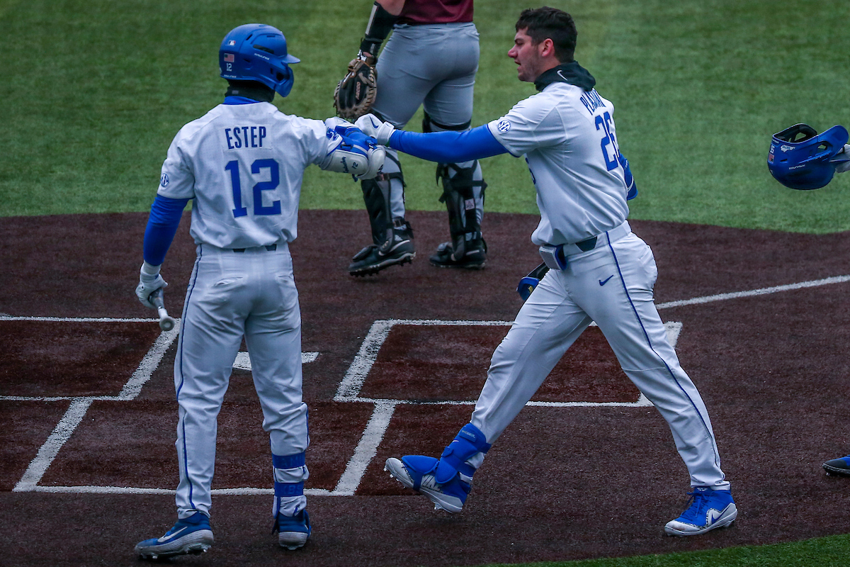 Chase Estep and Jacob Plastiak.

Kentucky beats Bellarmine 3-2.

Photo by Sarah Caputi | UK Athletics