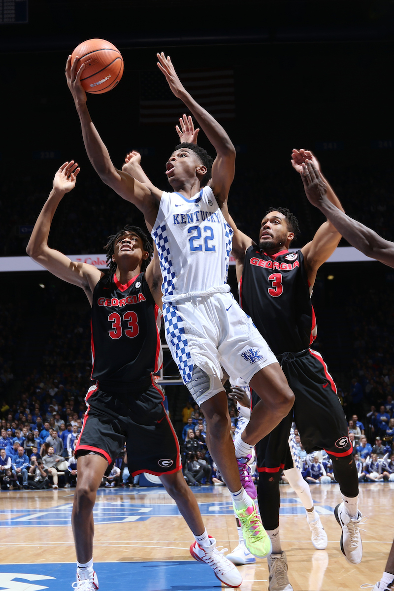 Shai Gilgeous-Alexander.

The University of Kentucky men's basketball team beat Georgia 66-61 on Sunday, December 31, 2017 at Rupp Arena in Lexington, Ky. 

Photo by Quinn Foster I UK Athletics