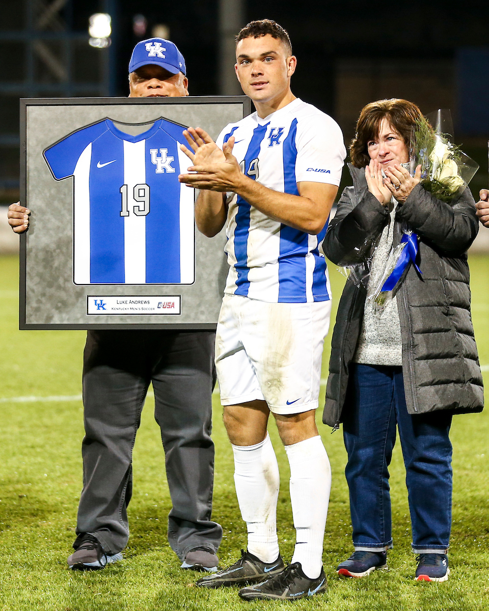Luke Andrews.

Kentucky MSOC Recognizes 14 Seniors.

Photo by Grace Bradley | UK Athletics