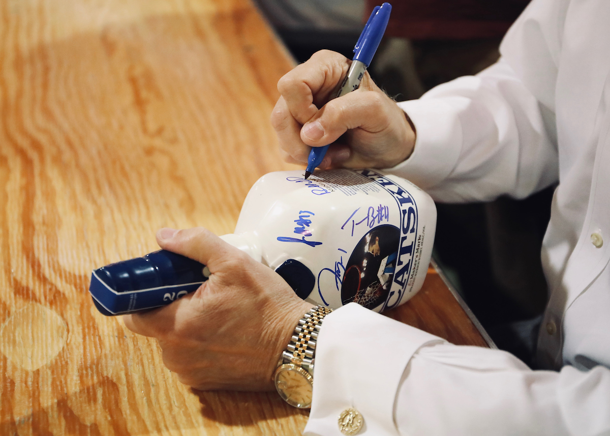 Bill Thomason.

Members of the 2012 national championship team at the 2019 Maker's Mark Bottle signing event.

Photo by Noah J. Richter | UK Athletics