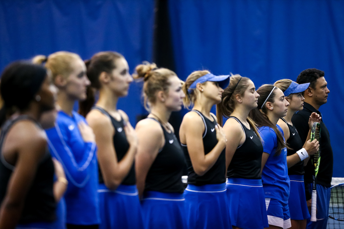 National Anthem. 

Kentucky beat NKU.

Photo by Eddie Justice | UK Athletics