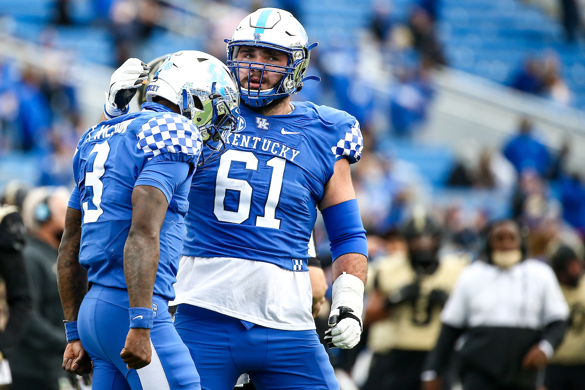 Austin Dotson. 

UK beat Vandy 38-35.

Photo by Eddie Justice | UK Athletics