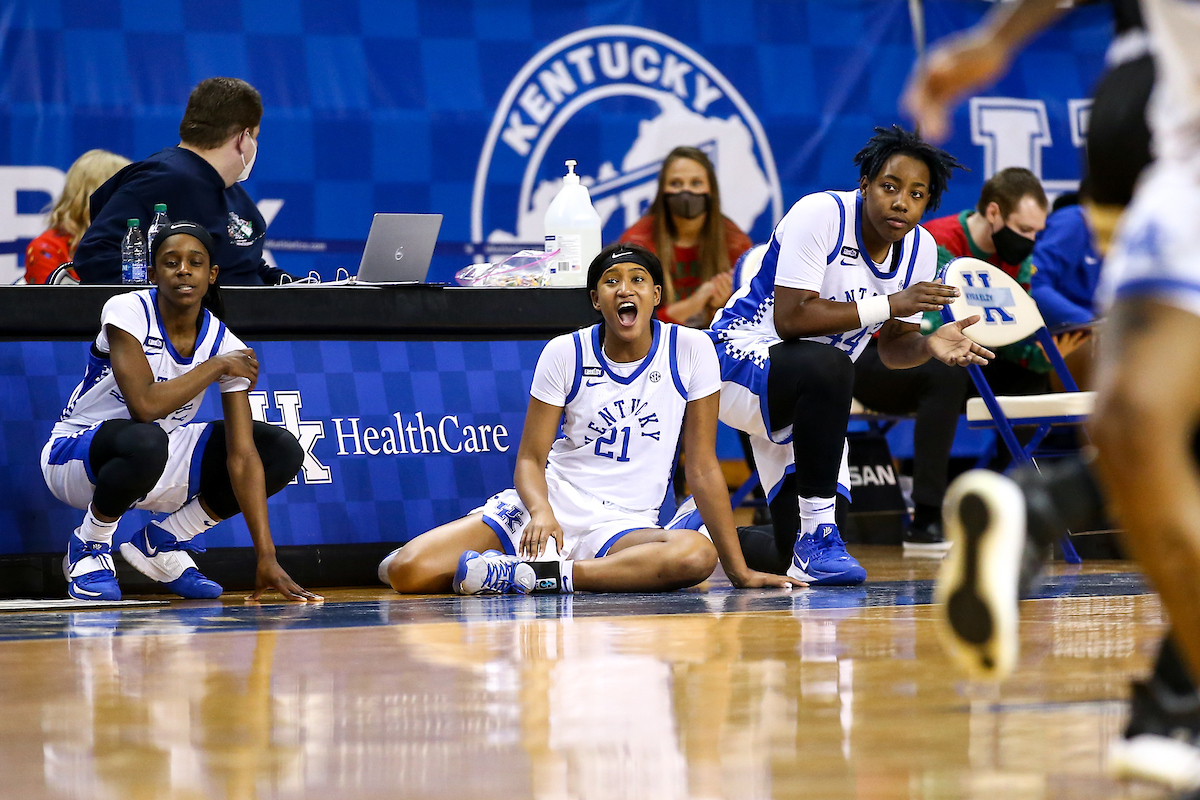 Nyah Leveretter. 

Kentucky beats Worfford 98-37.

Photo by Eddie Justice | UK Athletics