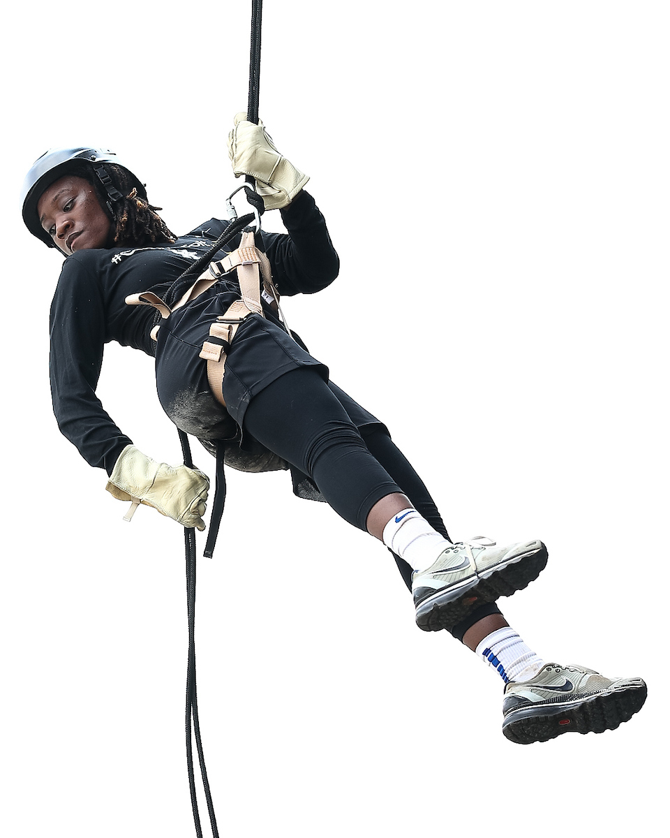 Aisha Foy. 

Kentucky Women’s Basketball team bonding trip to Fort Campbell.

Photo by Eddie Justice | UK Athletics