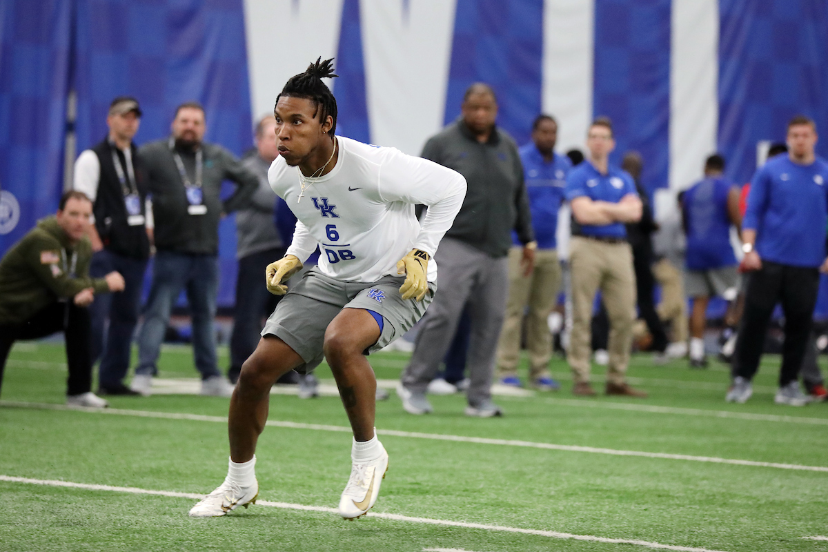 Lonnie Johnson.

Pro Day for UK Football.

Photo by Quinn Foster | UK Athletics