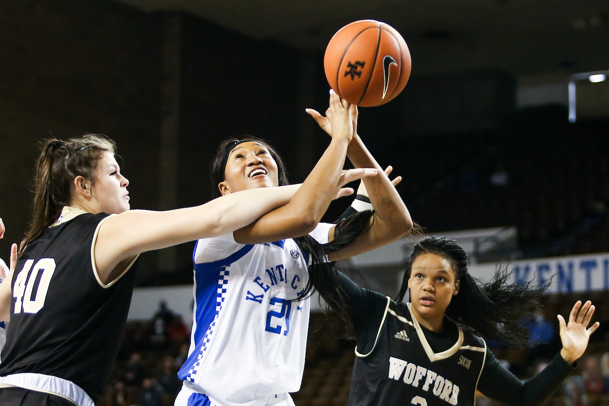 Nyah Leveretter.

Kentucky beats Wofford 98-37.

Photo by Hannah Phillips | UK Athletics