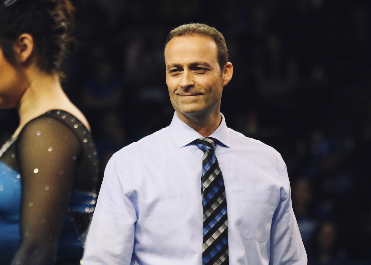 Tim Garrison.

The University of Kentucky gymnastics team falls to Auburn 196.000-196.125 on Friday, February 1st, 2019.

Photo by Noah J. Richter | UK Athletics