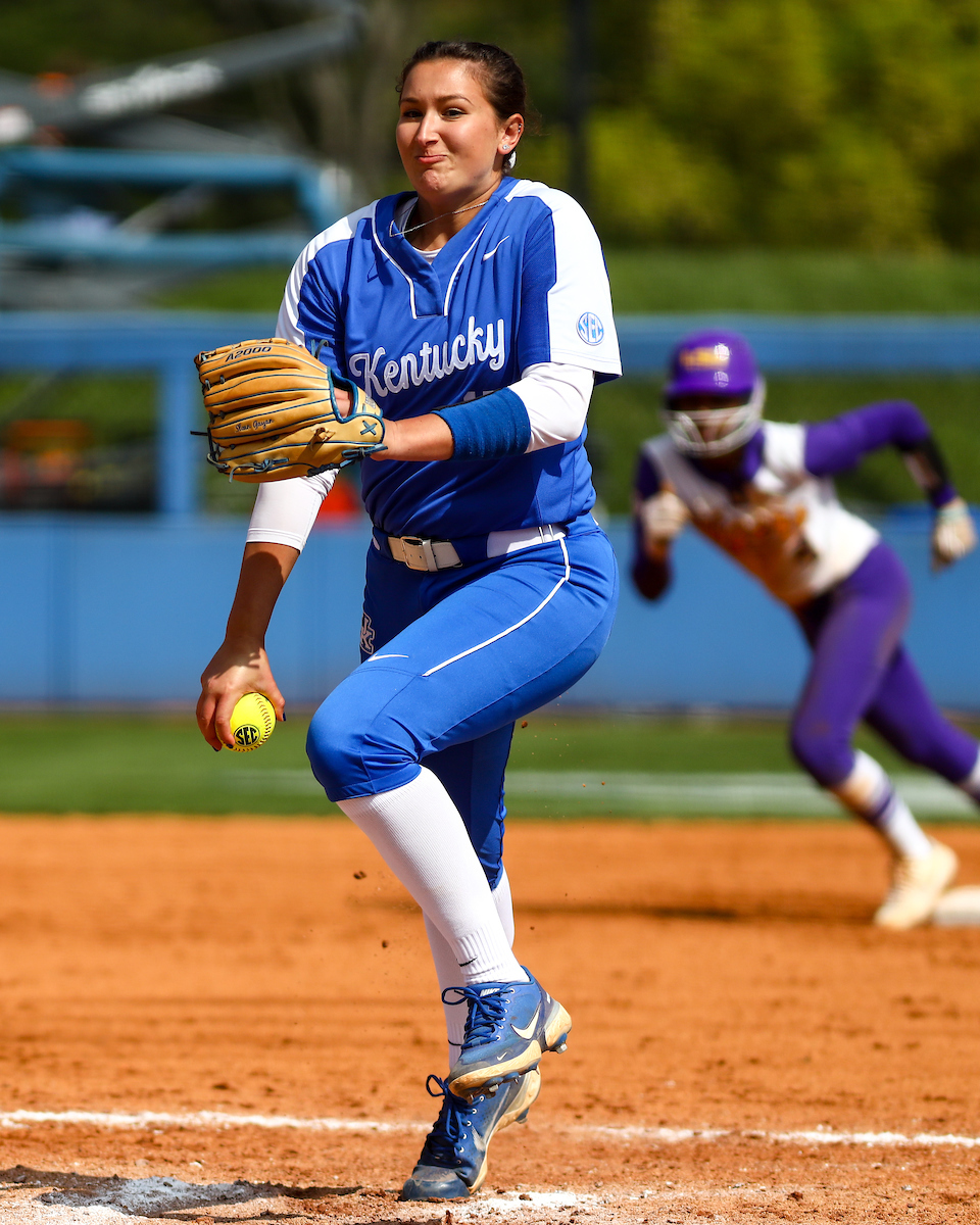 Sloan Gayan. 

Kentucky loses to LSU 10-4. 

Photo by Eddie Justice | UK Athletics