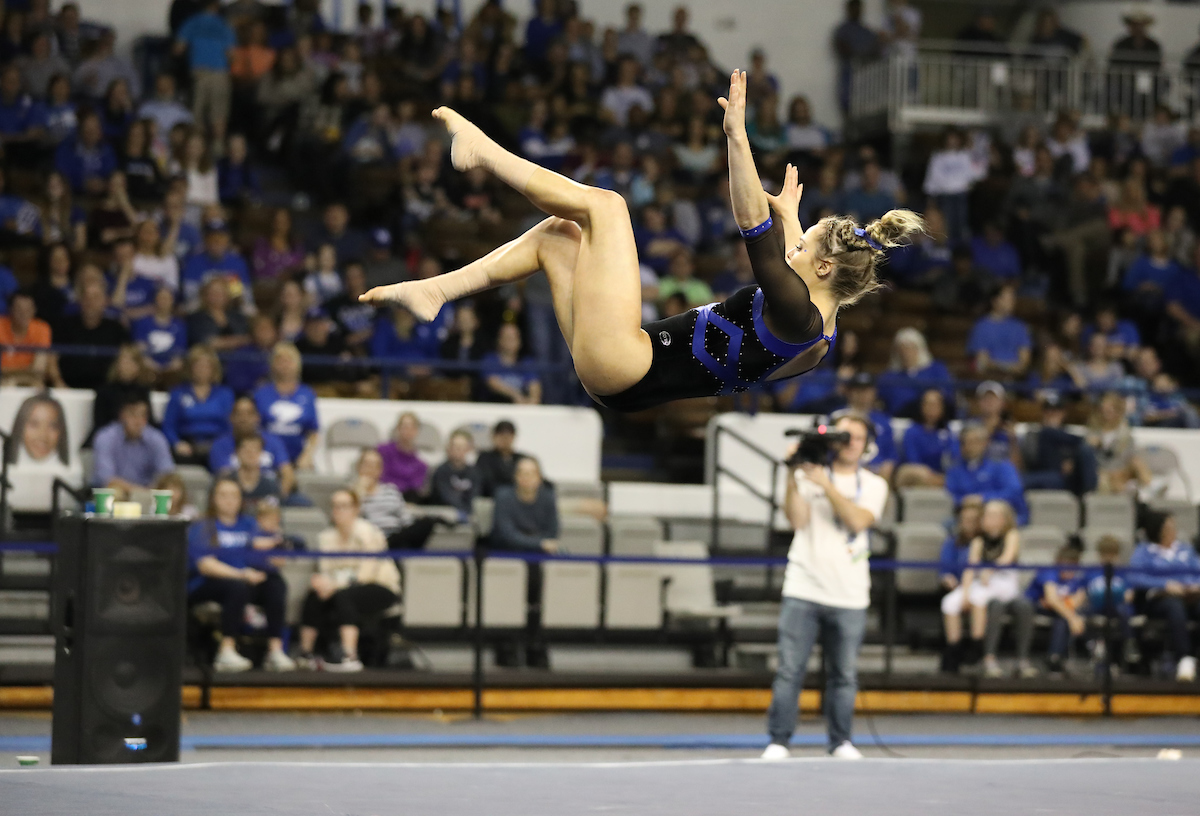 The University of Kentucky gymnastics team defeats Missouri on Friday, February 23, 2018 at Memorial Coliseum in Lexington, Ky.

Photo by Elliott Hess | UK Athletics