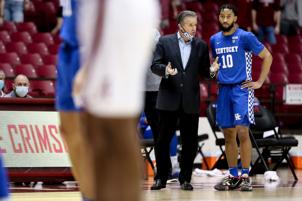 John Calipari. Davion Mintz.

Kentucky loses to Alabama, 70-59.

Photo by Chet White | UK Athletics