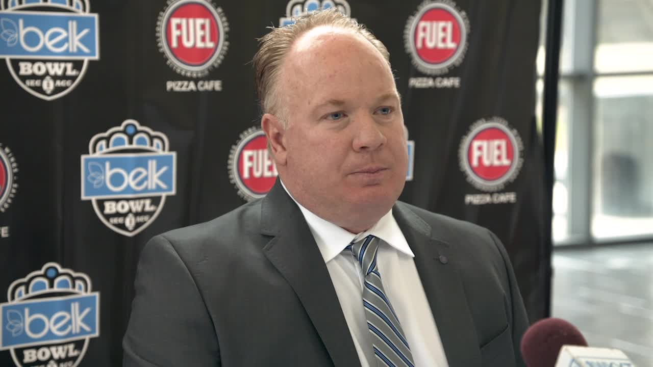 FB: Belk Bowl Media Day - Coach Stoops