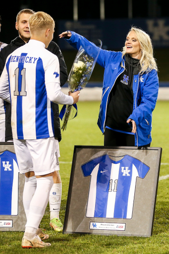 Mason Visconti, Taylor Spyker.

Kentucky MSOC Recognizes 14 Seniors.

Photo by Grace Bradley | UK Athletics