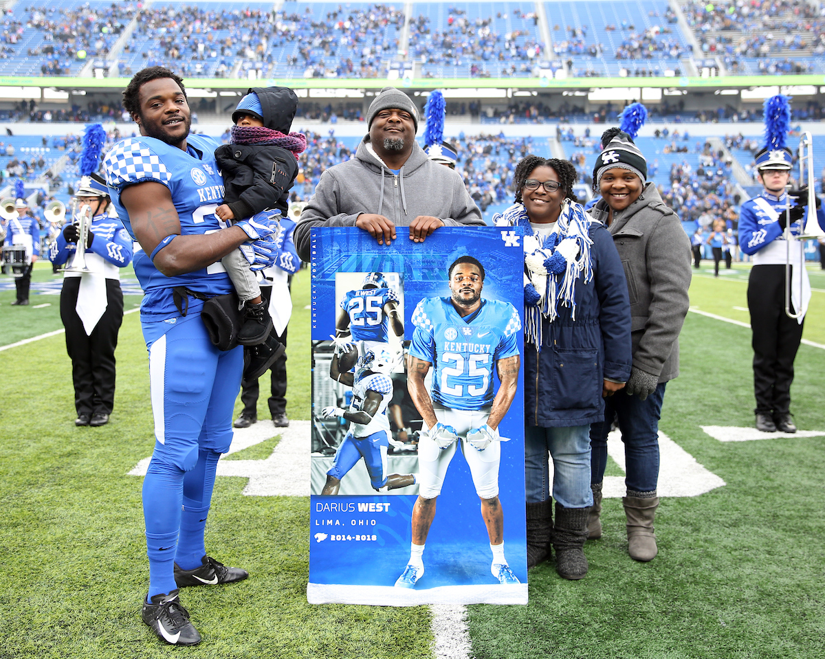 Darius West

UK Football beats MTSU 34-23 on Senior Day at Kroger Field. 

Photo by Britney Howard | UK Athletics