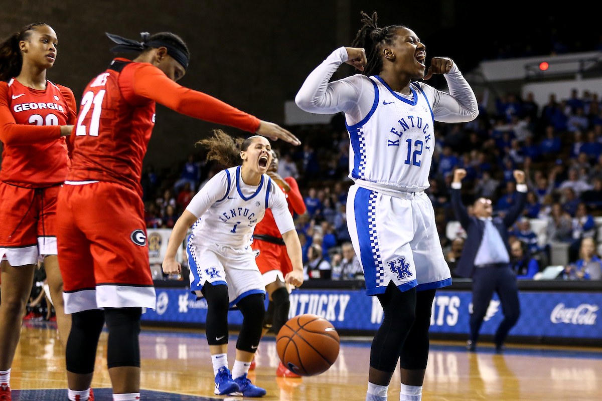Amanda Paschal. 

Kentucky beat Georgia 88-77.

Photo by Eddie Justice | UK Athletics