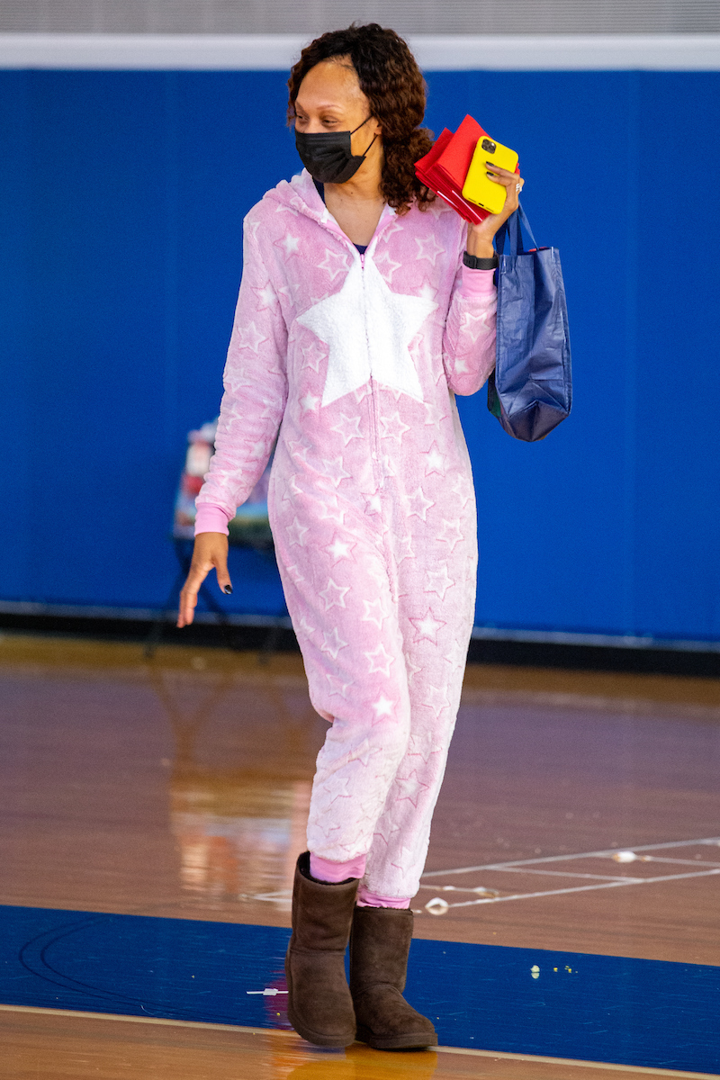 Kyra Elzy. 

Kentucky WBB Christmas Party.

Photo by Eddie Justice | UK Athletics