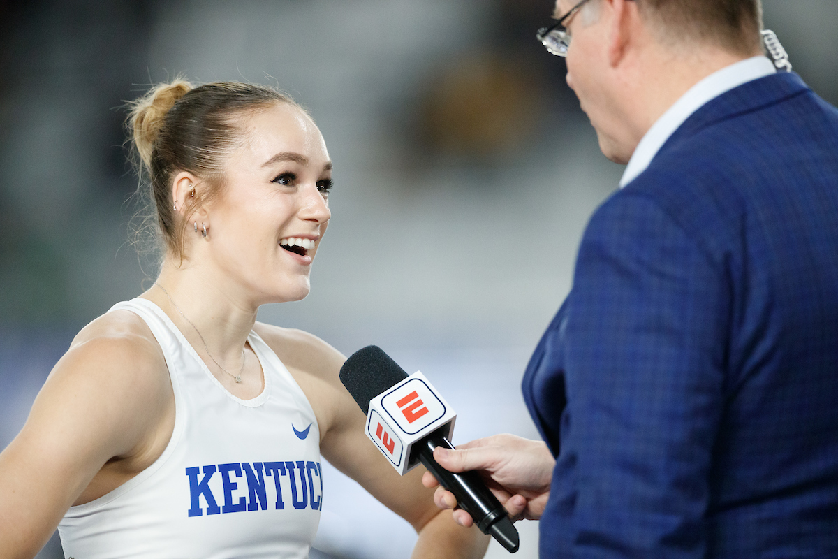 Abby Steiner.

Day 1 of NCAA Track and Field Championship.

Photo by Elliott Hess | UK Athletics