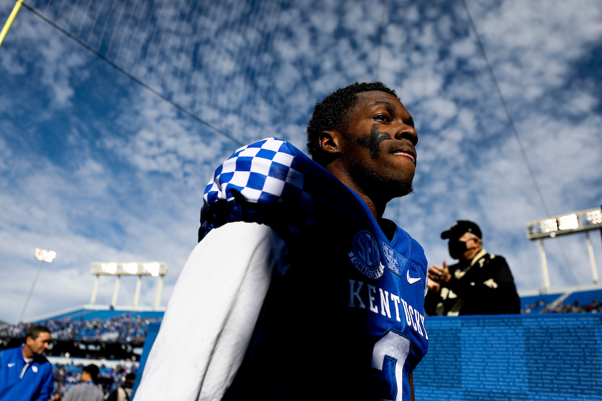 Cedrick Dort Jr.

Kentucky beat New Mexico State 56-16.

Photos by Chet White | UK Athletics