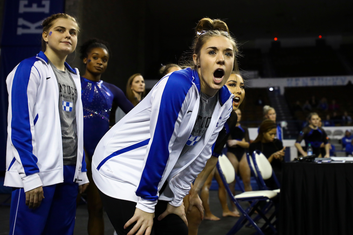 Katherine Marianos.

Gymnastics Blue-White Meet.

Photo by Chet White | UK Athletics