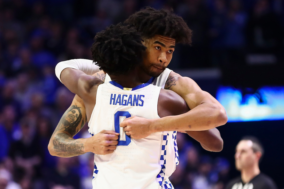 Nick Richards. Ashton Hagans.

UK beat Ole Miss 67-62.

Photo by Chet White | UK Athletics