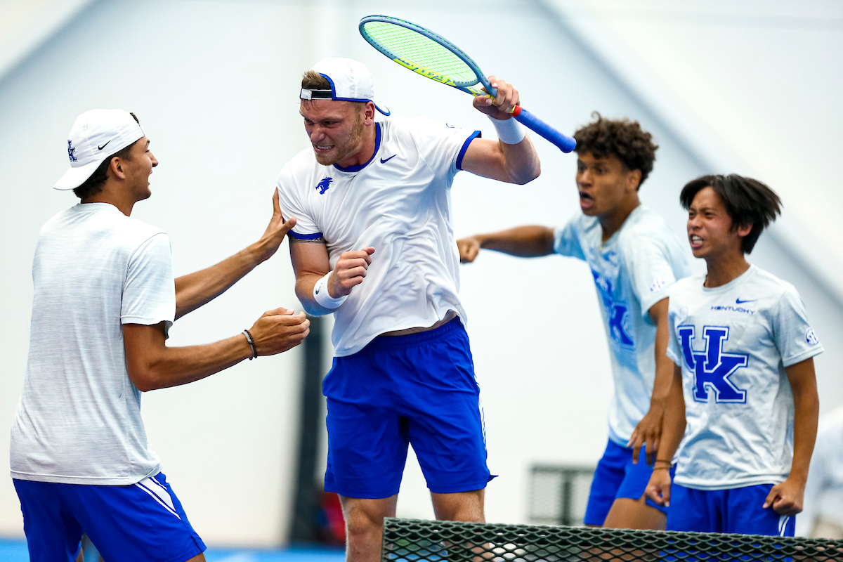 Millen Hurrion. Celebration.

Kentucky beats Ohio State 4-1.

Photo by Eddie Justice | UK Athletics